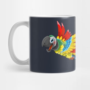 Colourful Chestnut-fronted Macaw - Parrot Cartoon Mug